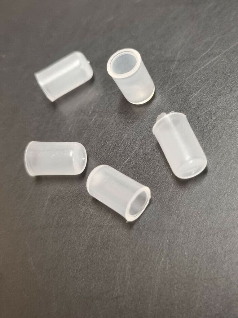 200 Roman Blind Clear End Caps for 4mm Fibreglass Rods Fiberglass